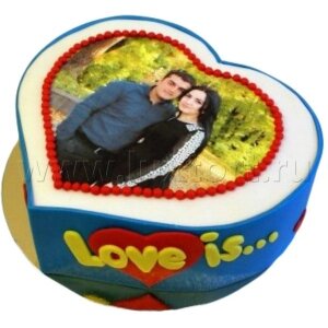 Фототорт Сердце Love is...