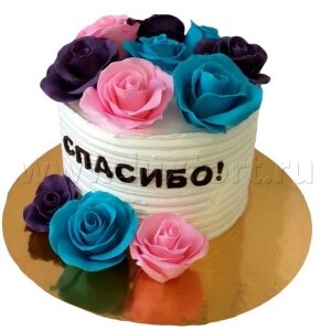 Торт Сливочный с Розами
